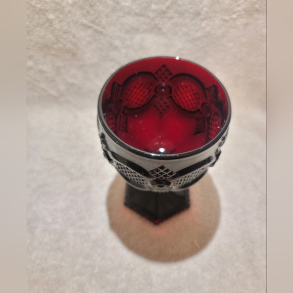 Water Goblet - Cape Cod Collection Avon Ruby  Red Vintag - Picture 2 of 4